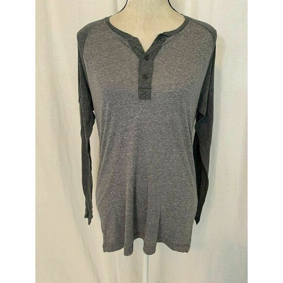 Splendid Mills Womens Solid Gray Long Sleeve Top T Shirt Medium - Picture 2 of 7